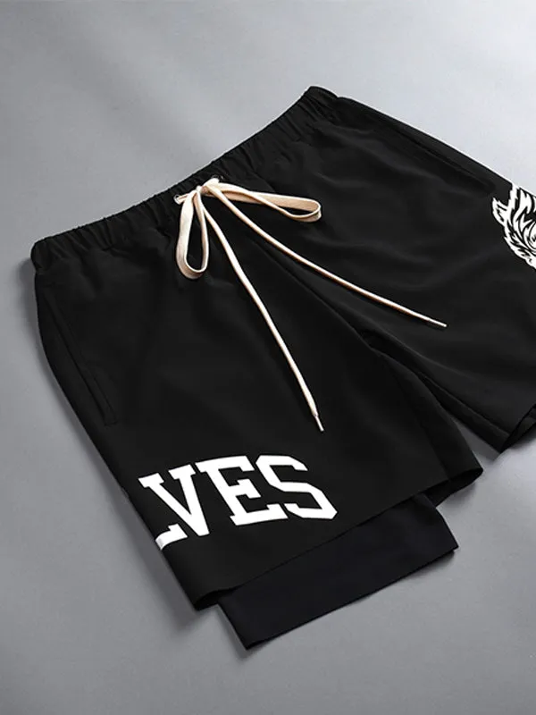 Men's Double Layer Quick Dry Sports Shorts