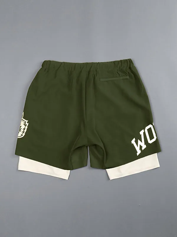 Men's Double Layer Quick Dry Sports Shorts