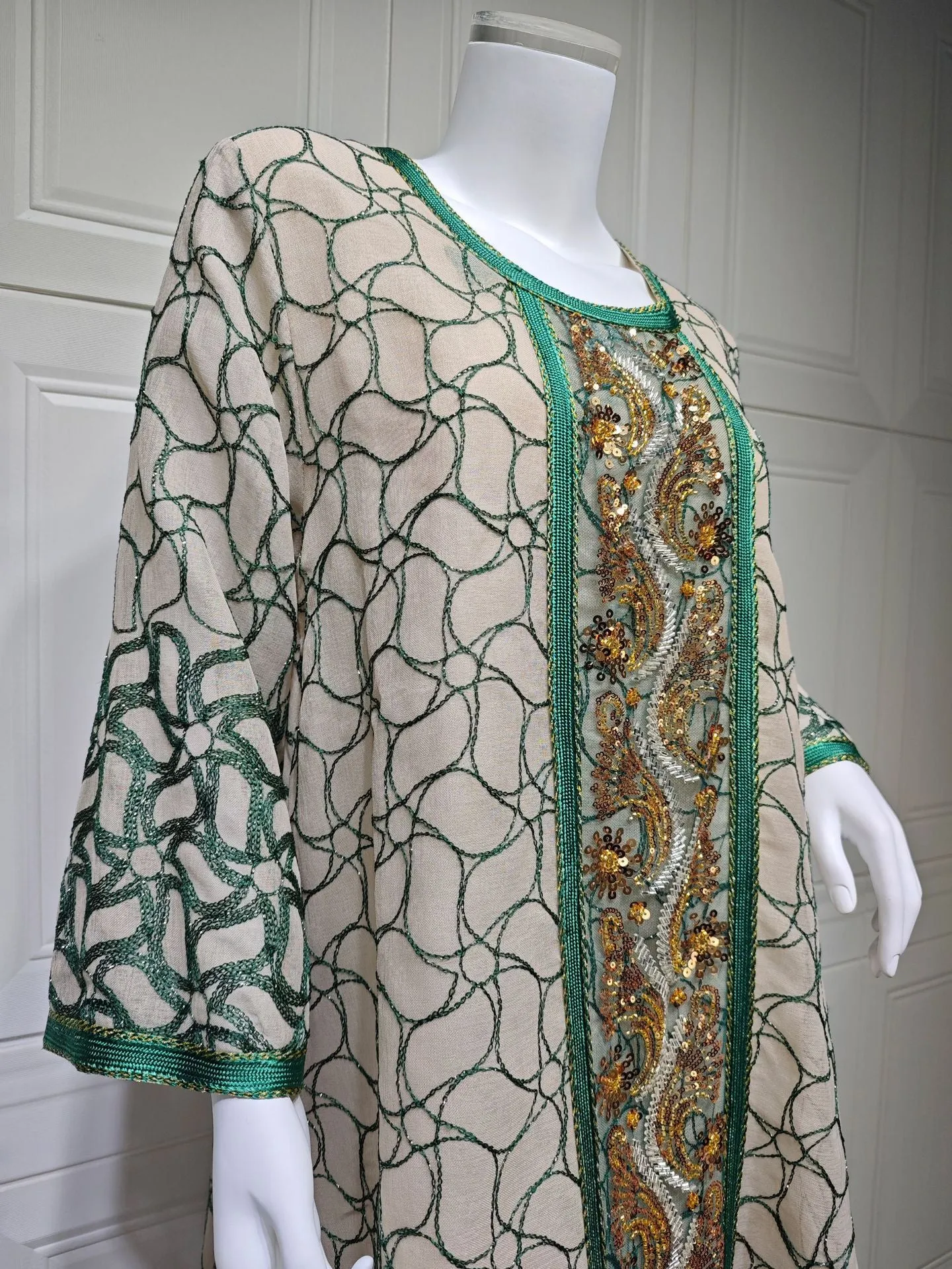 Mesh Modest Muslim Evening Dresses