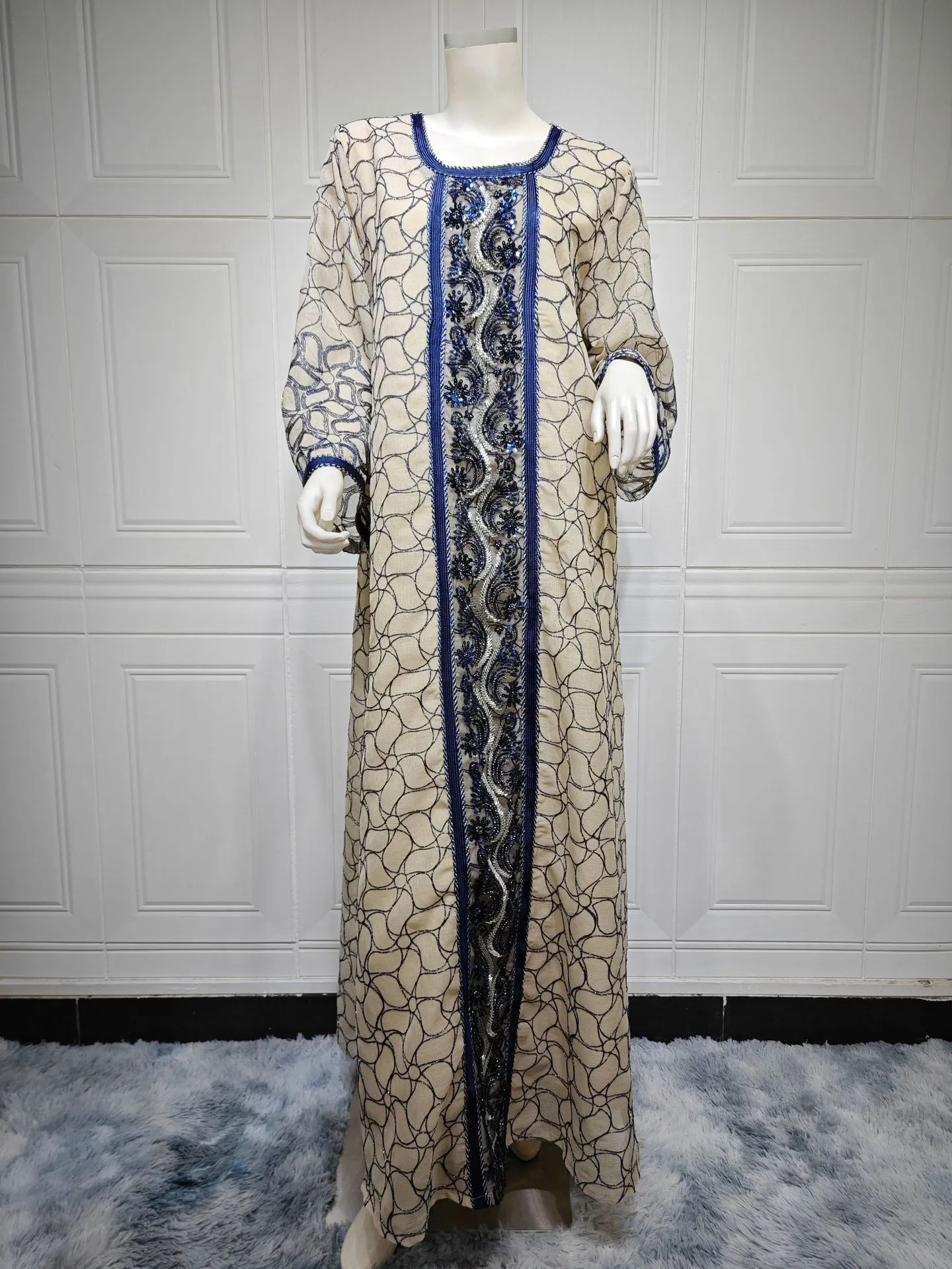 Mesh Modest Muslim Evening Dresses