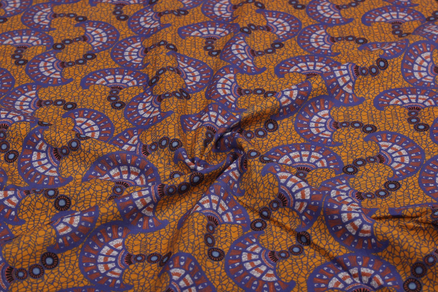 Multicolour Geometric Printed Cotton Fabric