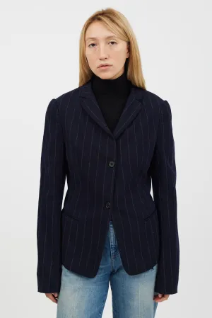 Navy & Grey Striped Blazer