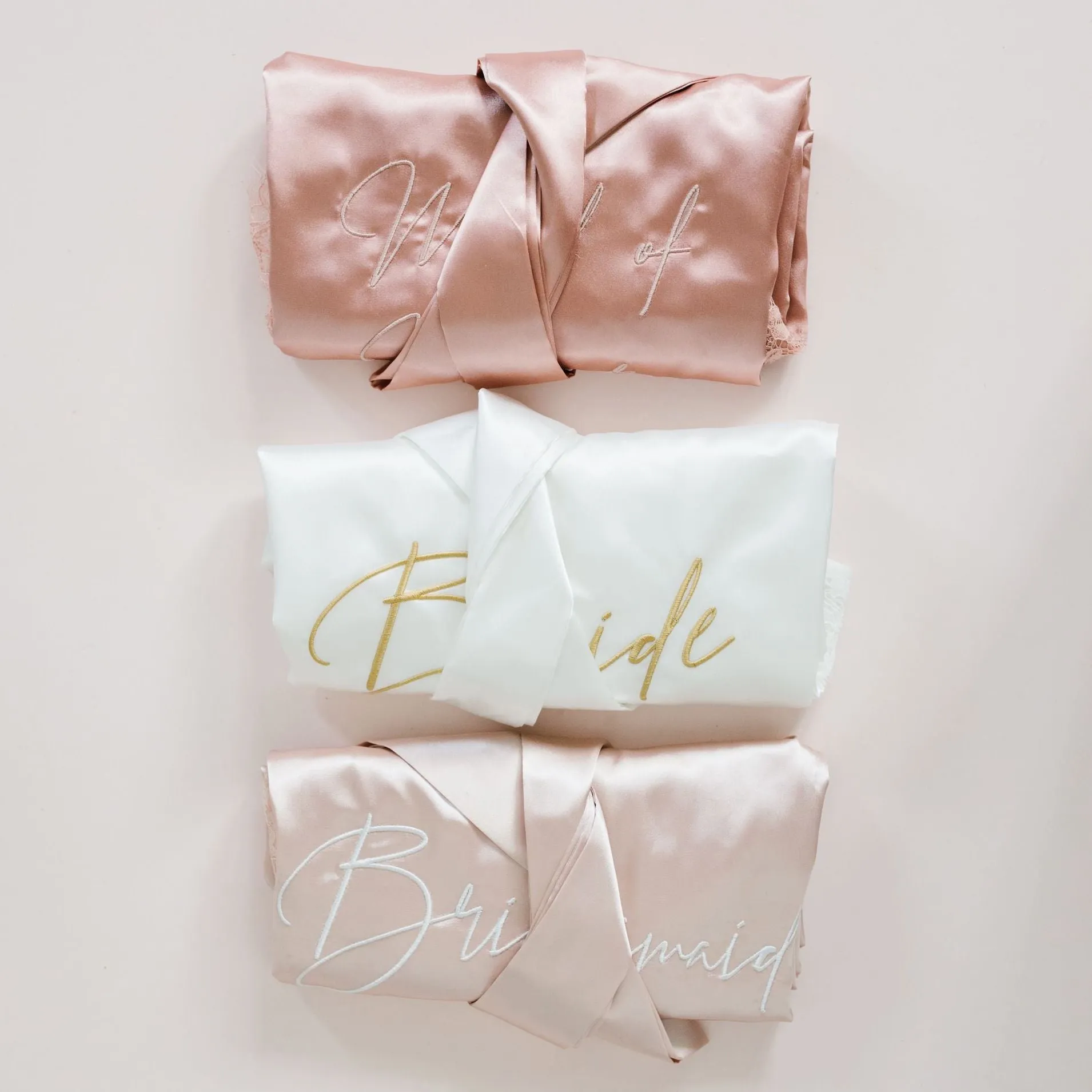 Olivia Midi Satin Bridal Robe