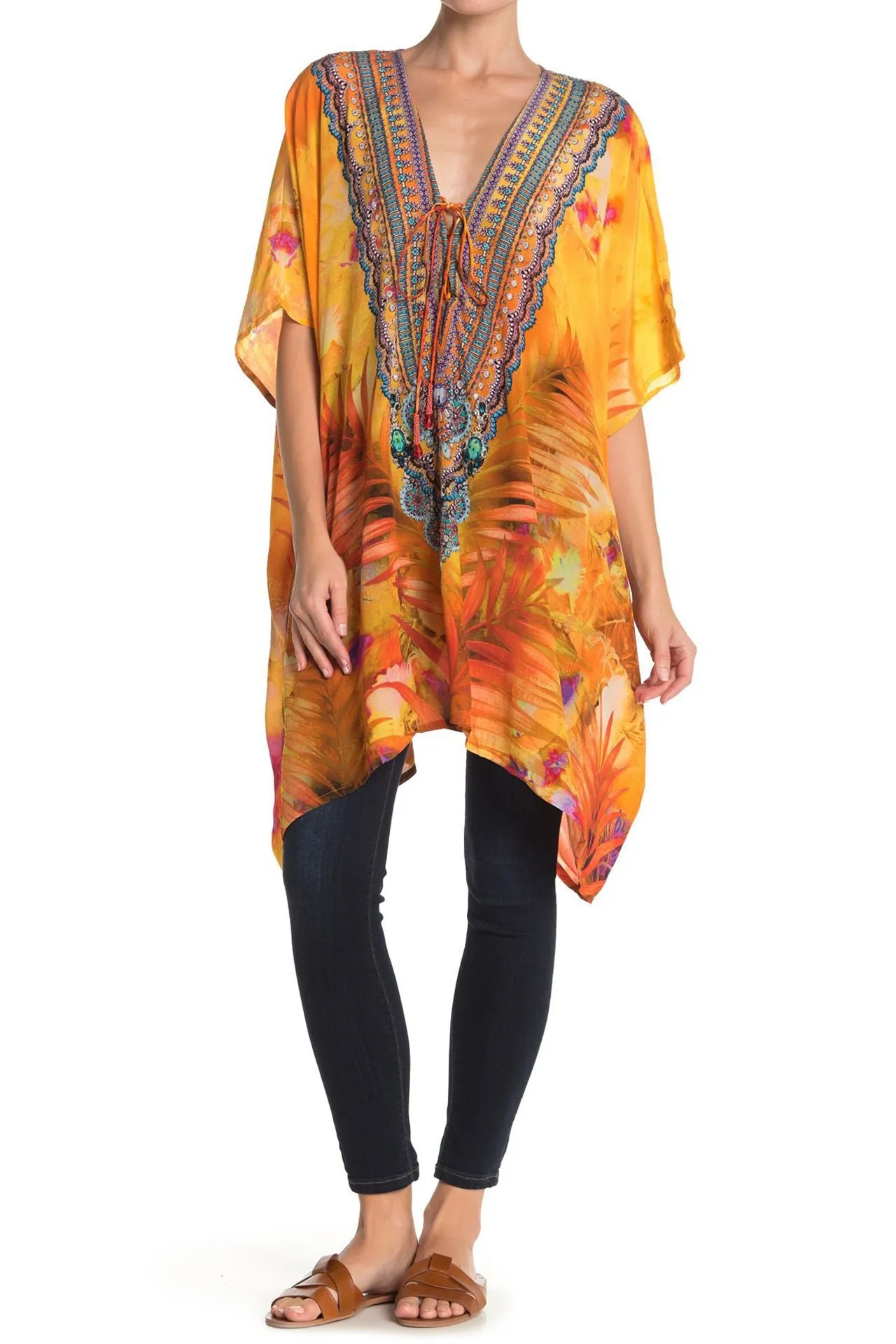 Orange Kaftan For Party