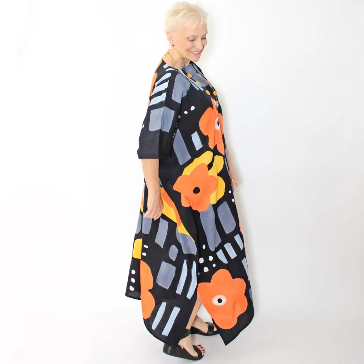 Orange Poppies Kaftan