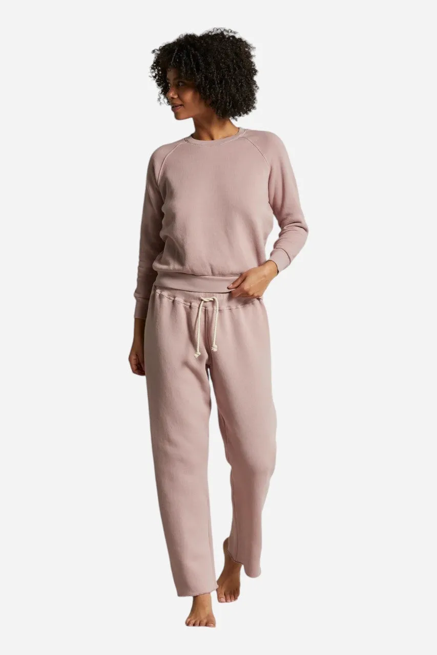 Perfect White Tee Collins Straight Leg Sweatpants in Mauve