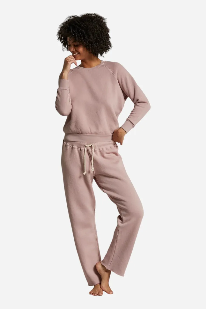 Perfect White Tee Collins Straight Leg Sweatpants in Mauve