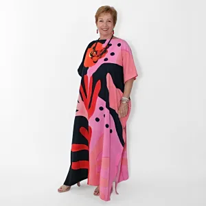 Pink and Coral Kaftan