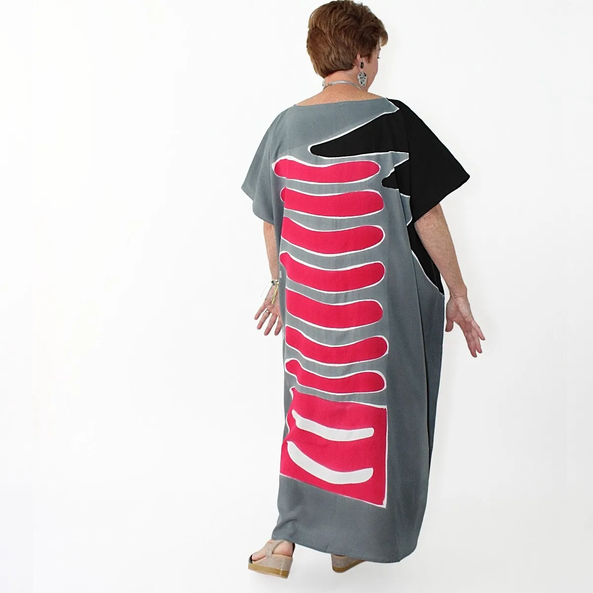 Pink and Gray Kaftan