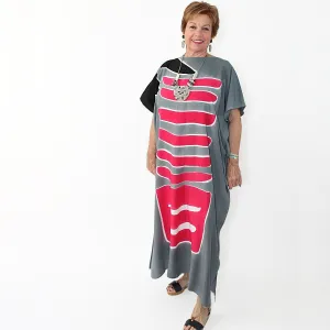 Pink and Gray Kaftan