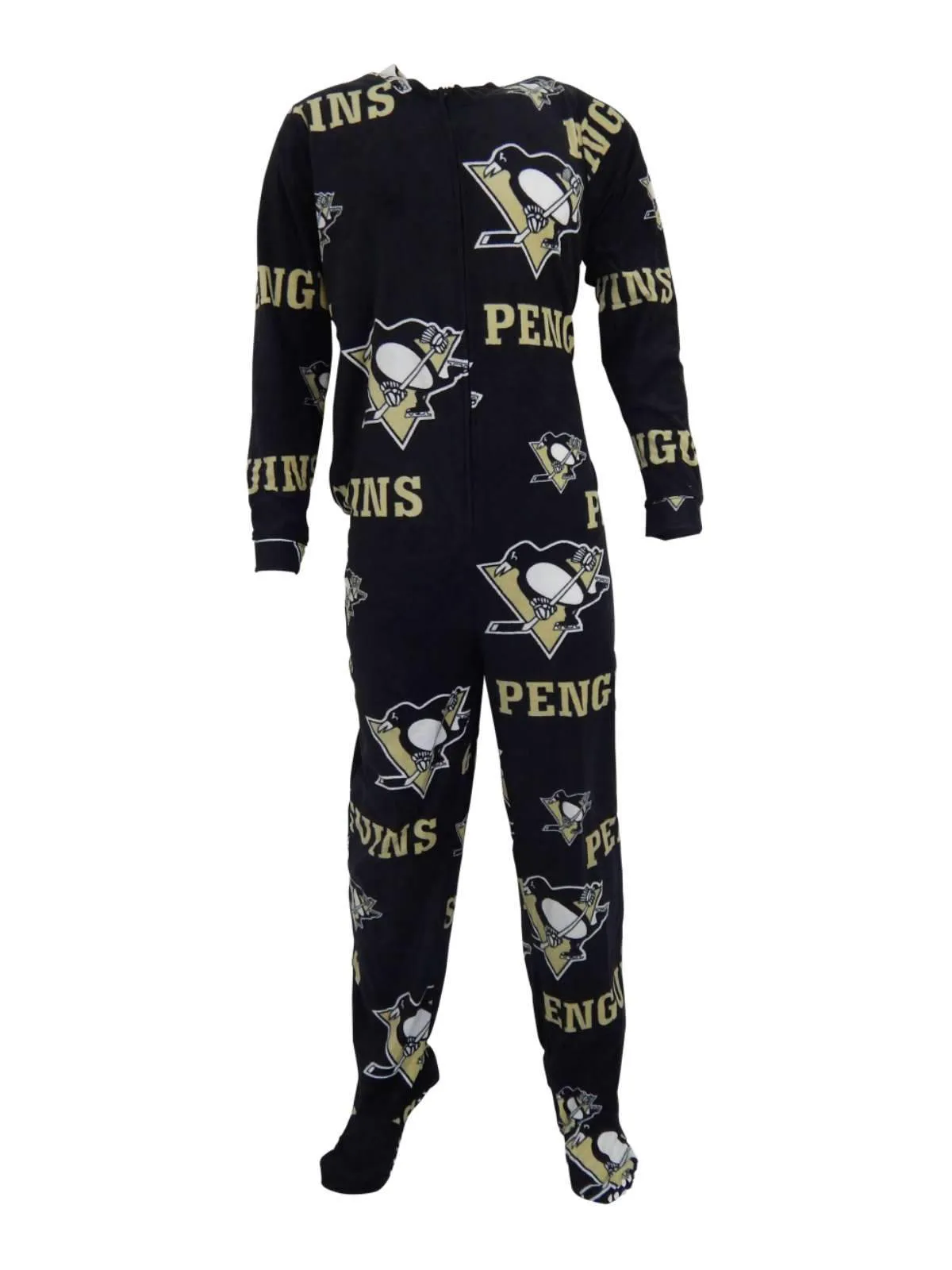 Pittsburgh Penguins Men's Ramble One Piece Full Body Union Suit Pajamas