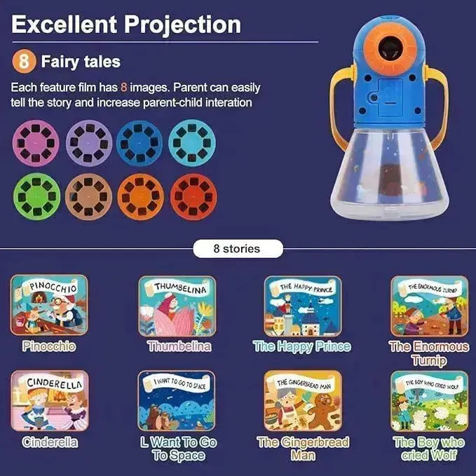 Premium Projector Storybook With In-built Torch