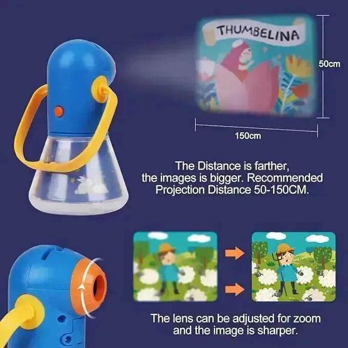 Premium Projector Storybook With In-built Torch