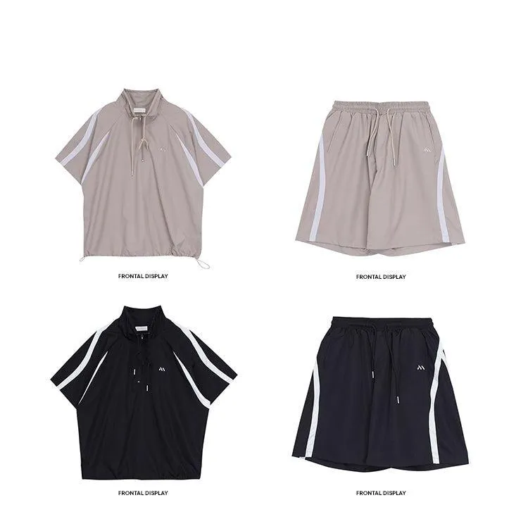 Quick Dry Colorblock Sweatshirt & Shorts
