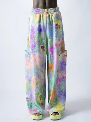 "Nordic garden" french terry baggy joggers