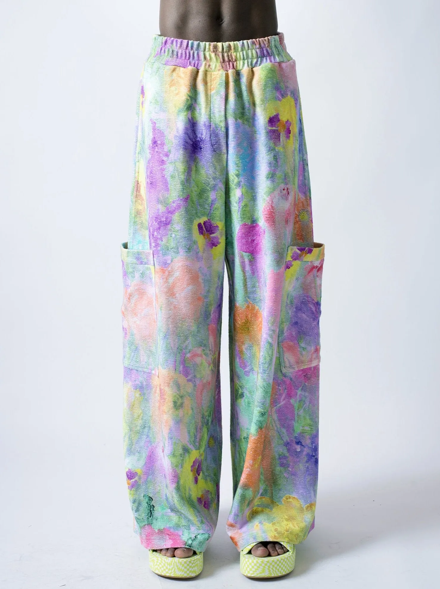 "Nordic garden" french terry baggy joggers