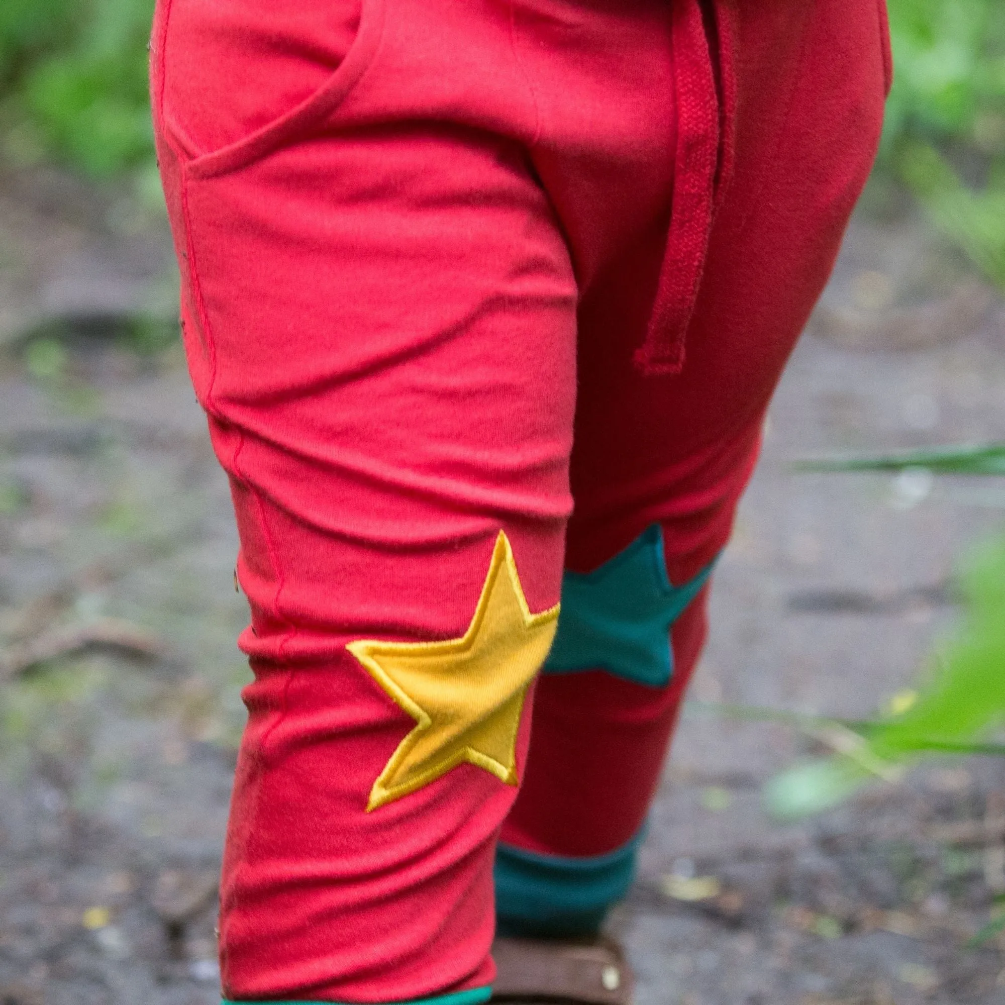 Red Knee Patch Star Joggers