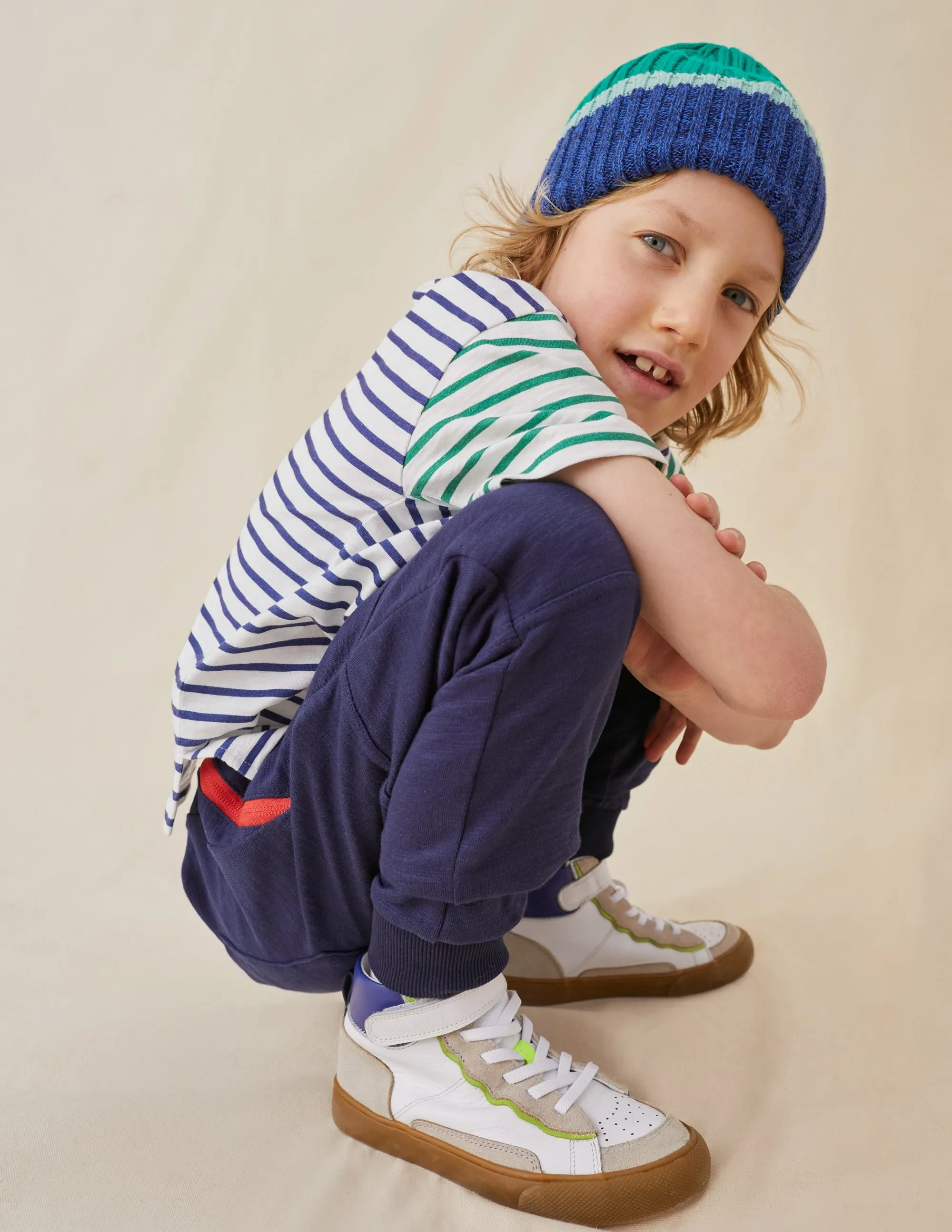 Reinforced Knee Joggers-College Navy