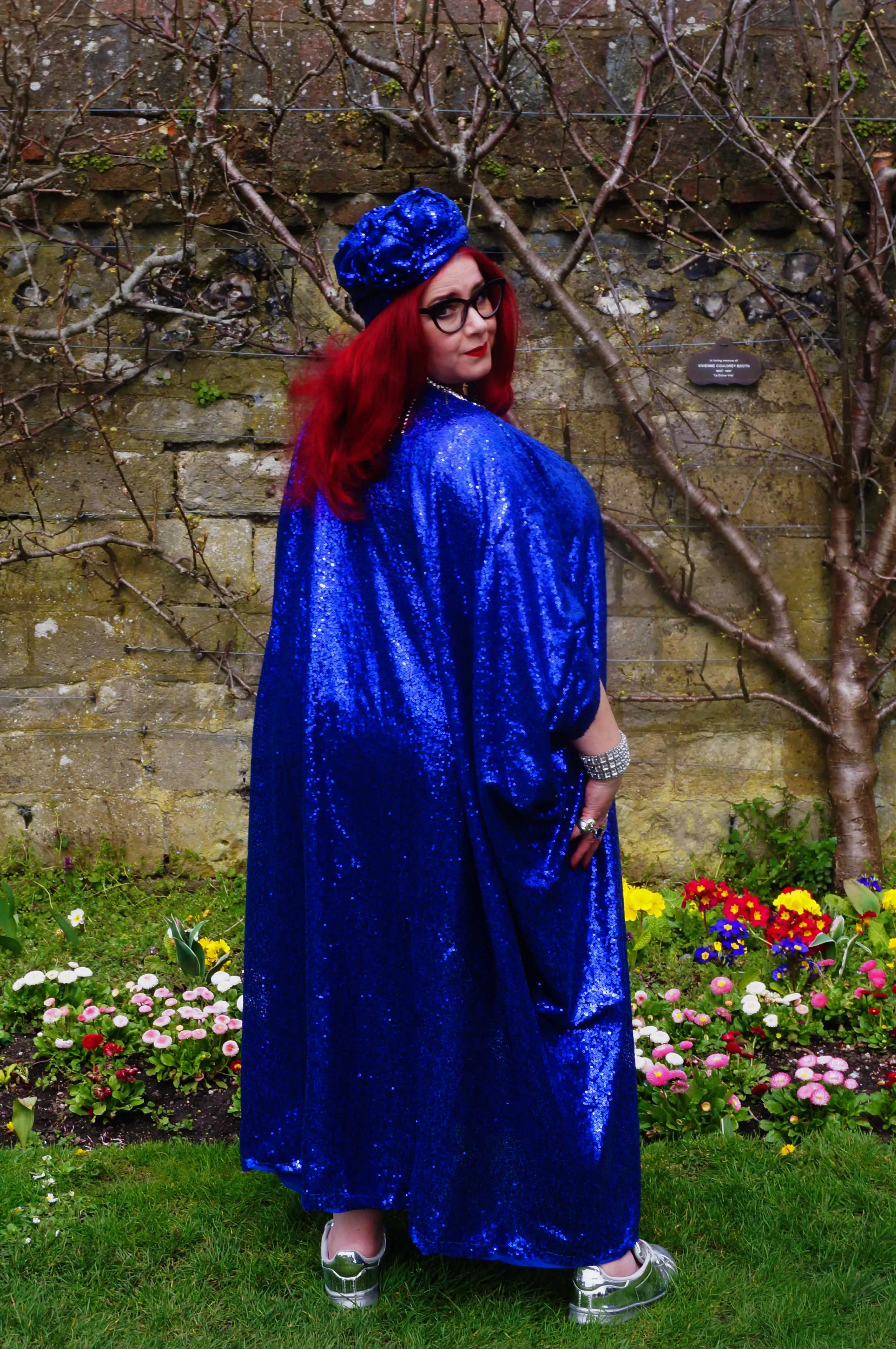 Royal Blue Sequin Kaftan Dress