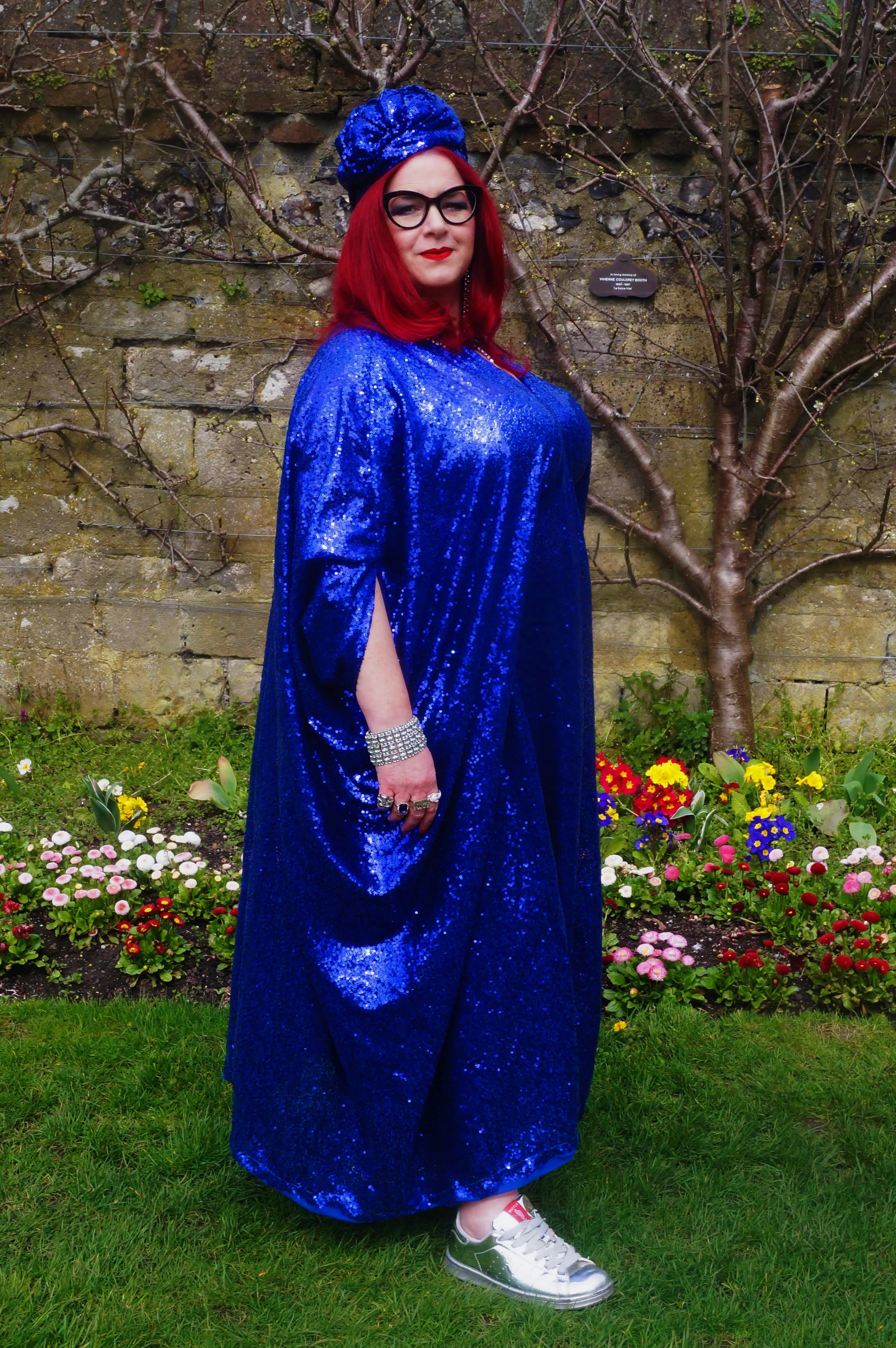 Royal Blue Sequin Kaftan Dress