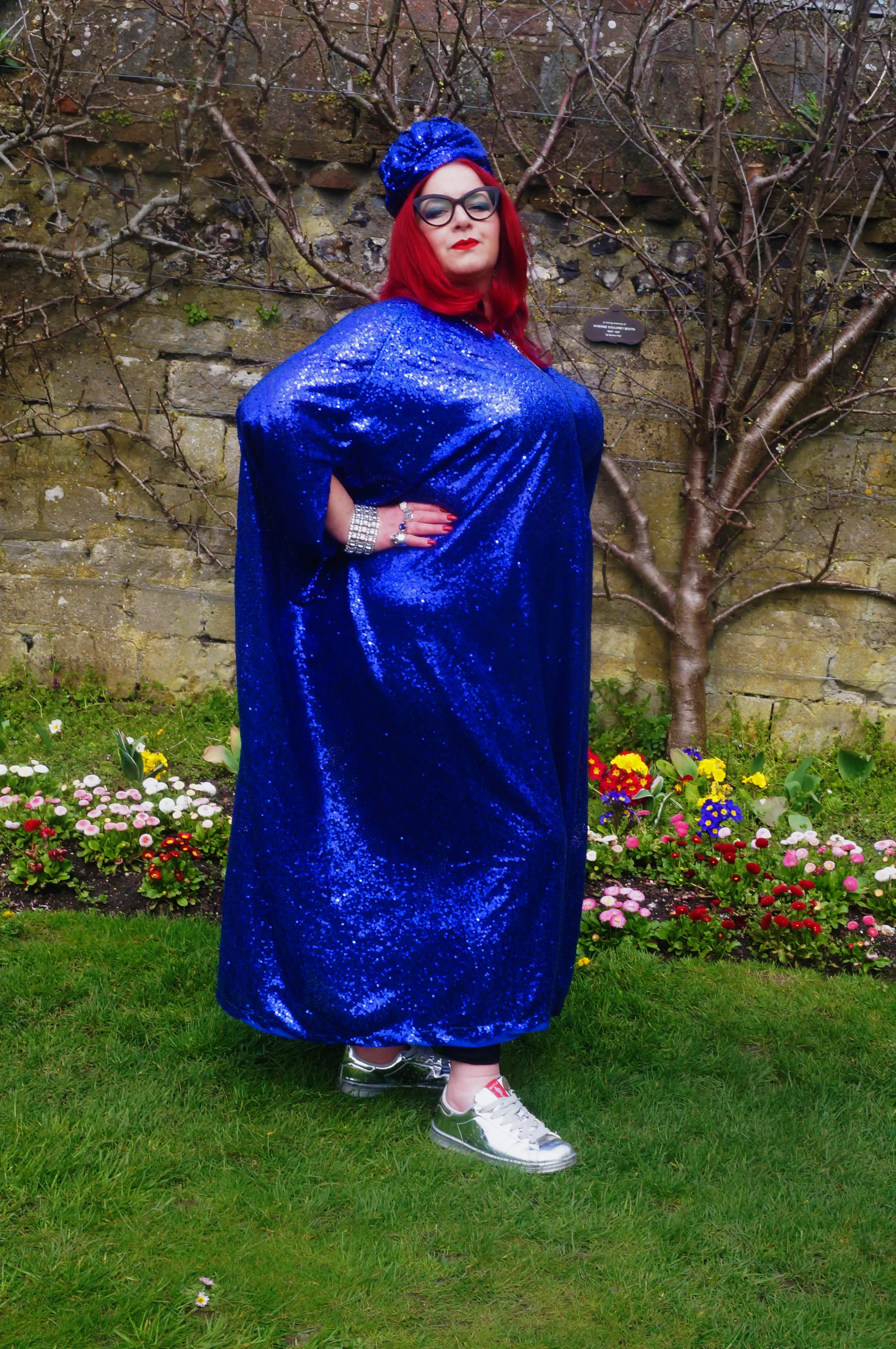 Royal Blue Sequin Kaftan Dress