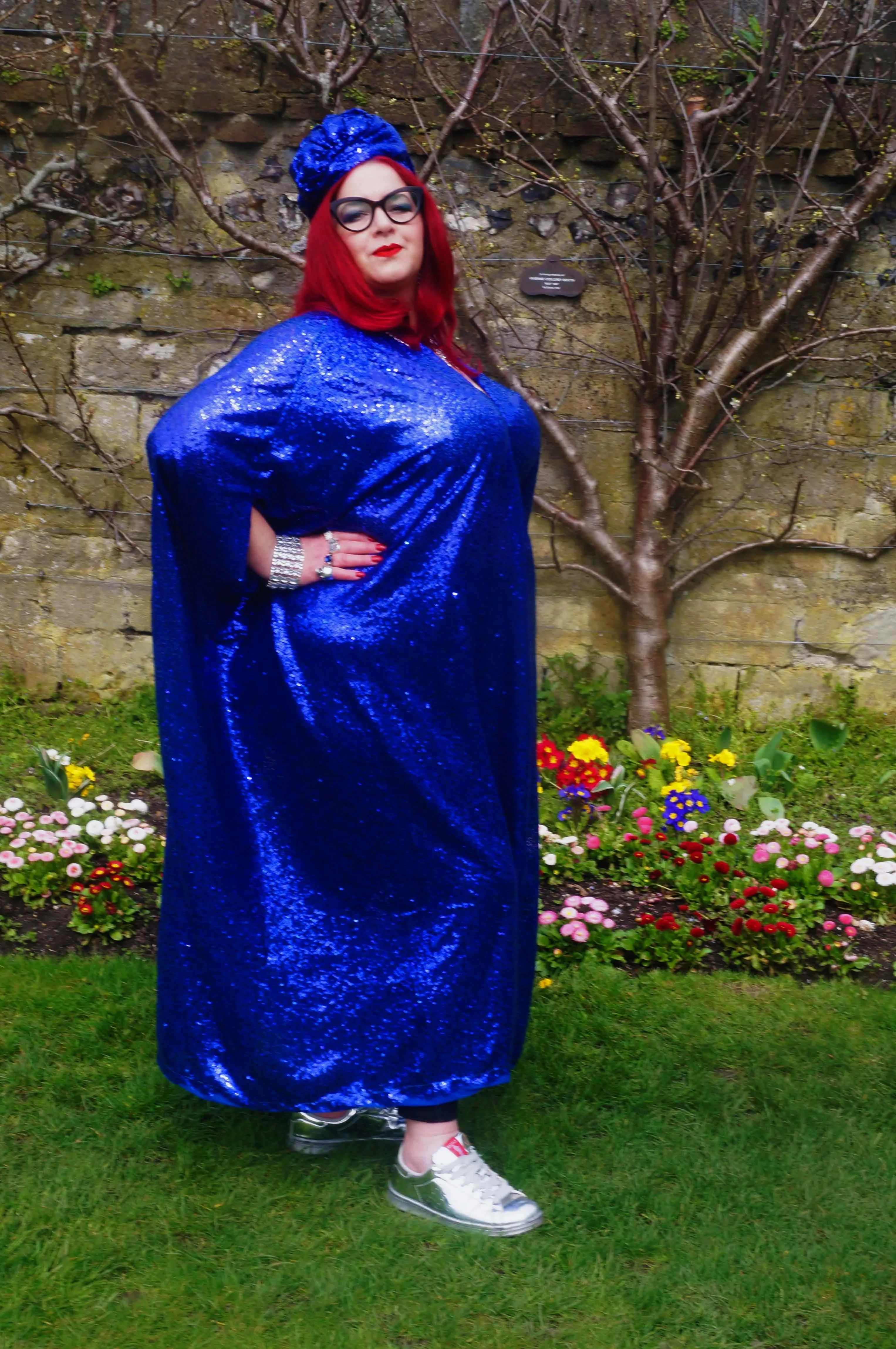 Royal Blue Sequin Kaftan Dress