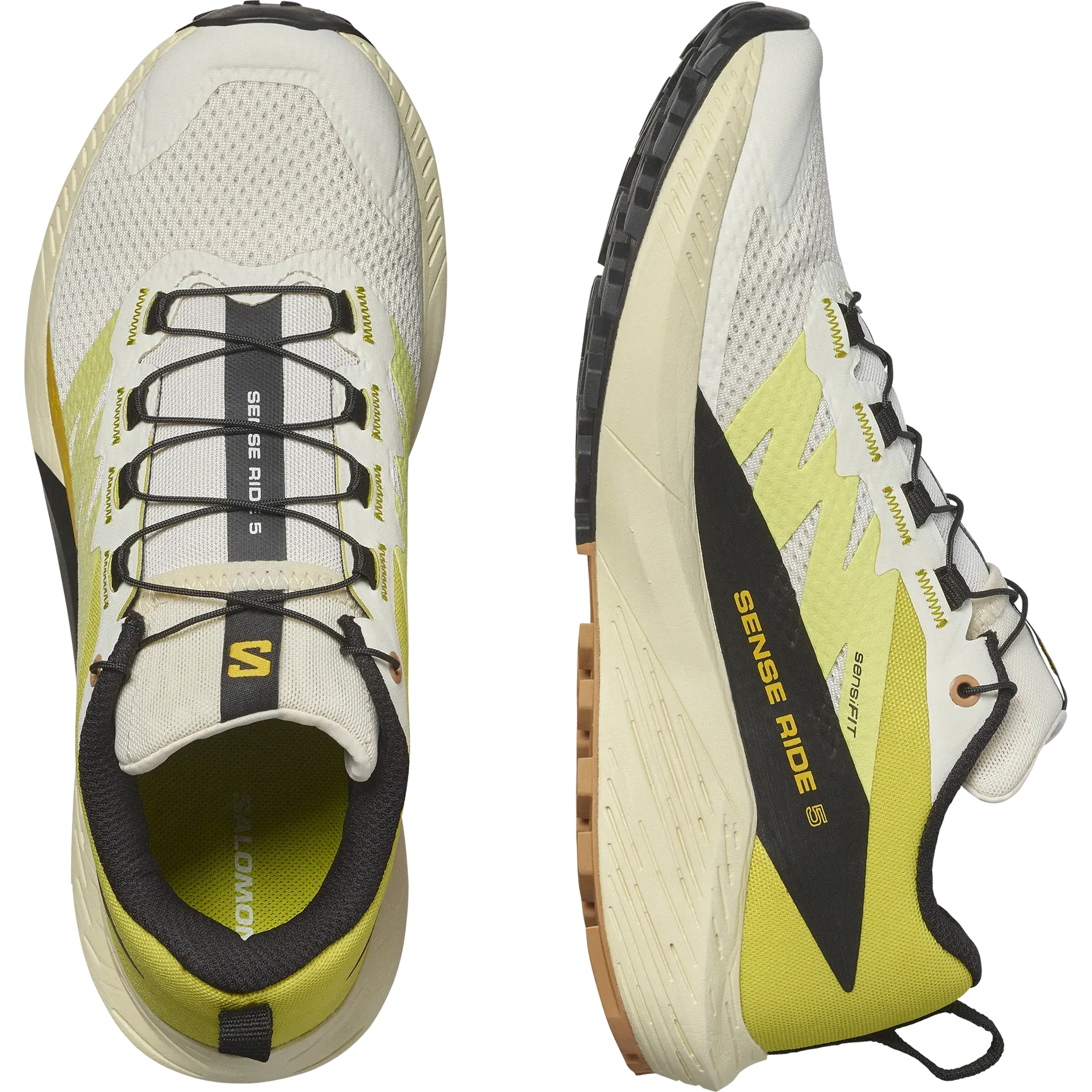 Salomon Sense Ride 5 Shoes (Women's) Vanilla Ice Sulphur Spring Black