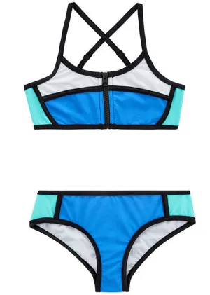 Seafolly girls bikini - hawaii blue colourblock