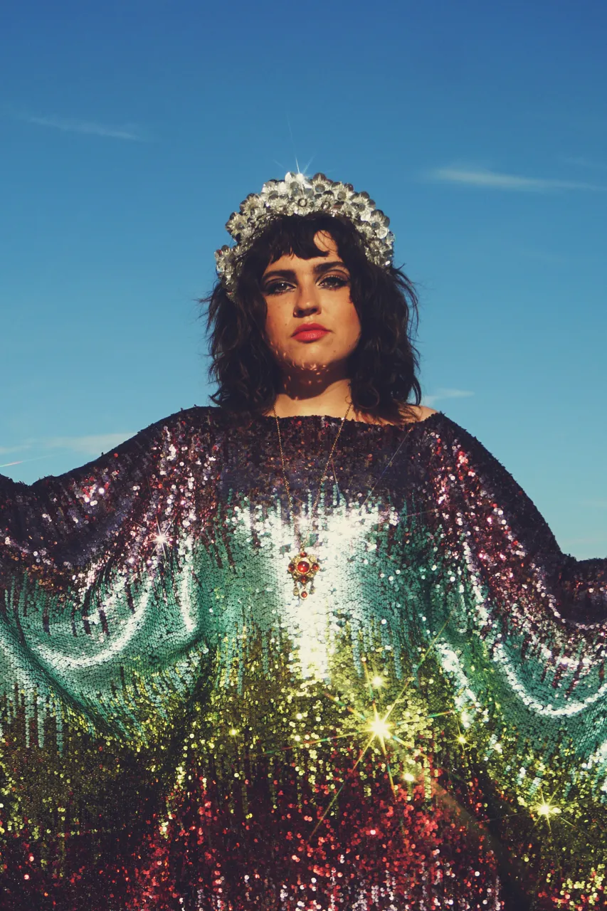 Siren Sequins - matte mint, baby pink, red and gold  - ROUND Neck