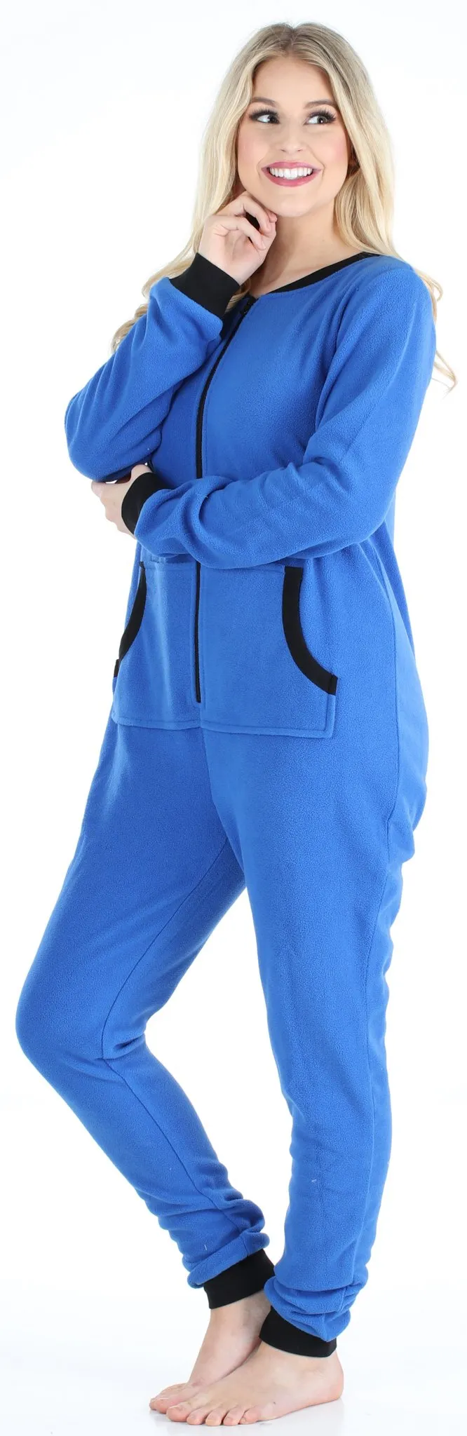 Sleepyheads Women’s Fleece Non-Footed Solid Color Onesie Pajamas Jumpsuit