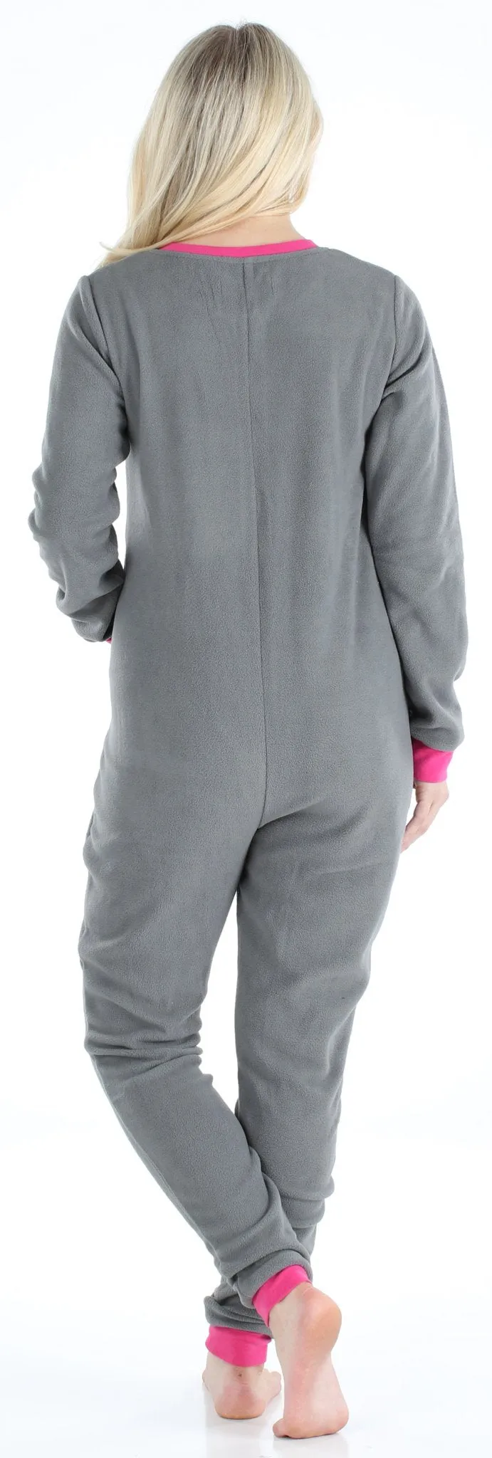 Sleepyheads Women’s Fleece Non-Footed Solid Color Onesie Pajamas Jumpsuit