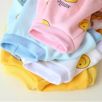 Smiley Inner Fleece Onesies Pet Pajamas