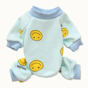 Smiley Inner Fleece Onesies Pet Pajamas