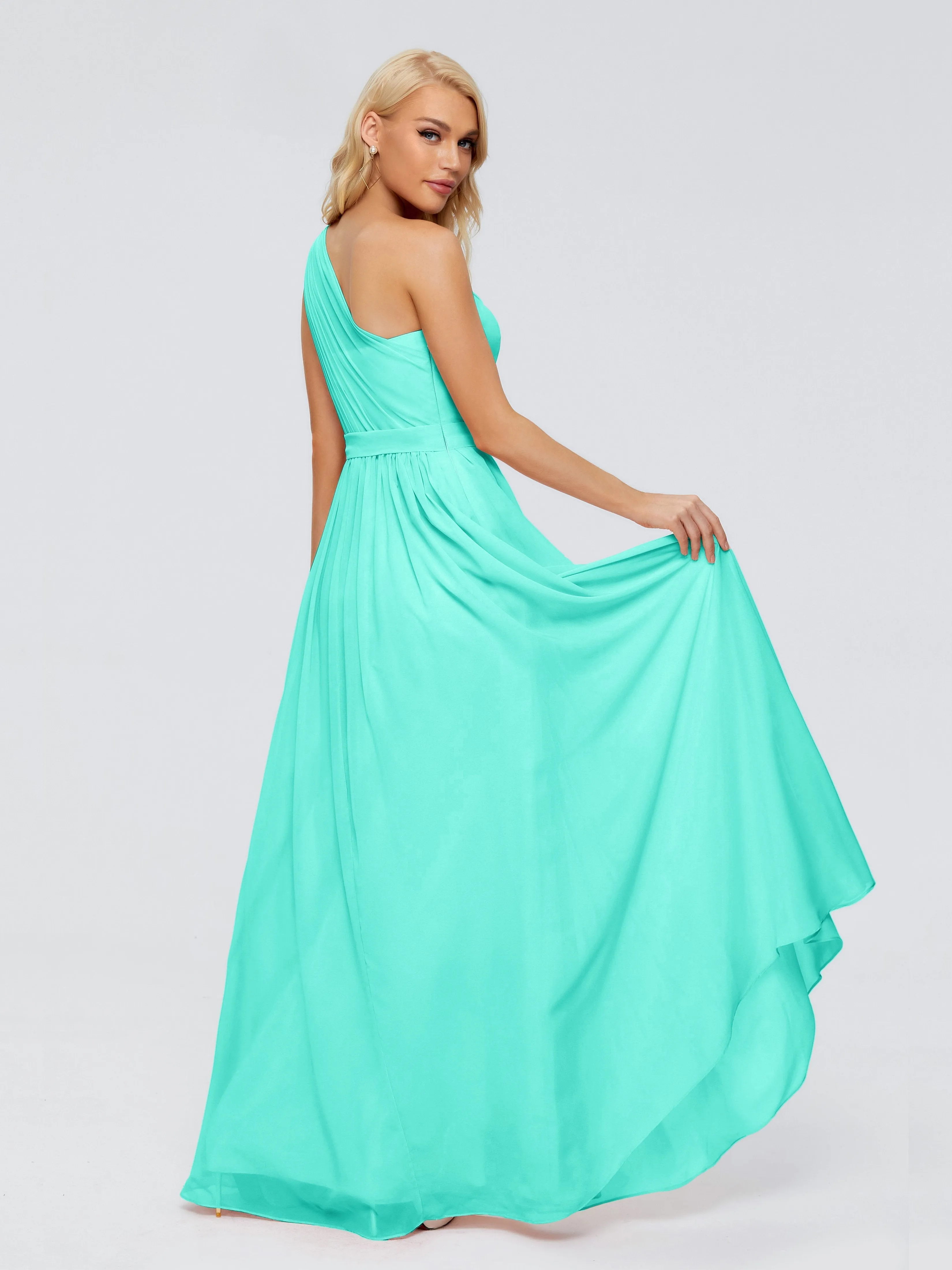 Spa Bridesmaid Dresses Arabella One Shoulder Sash Bridesmaid Dresses