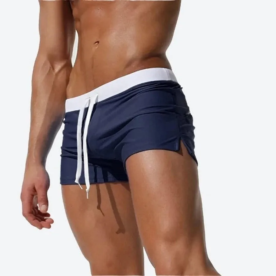 Sporty Low-Rise Quick-Dry Swim Shorts