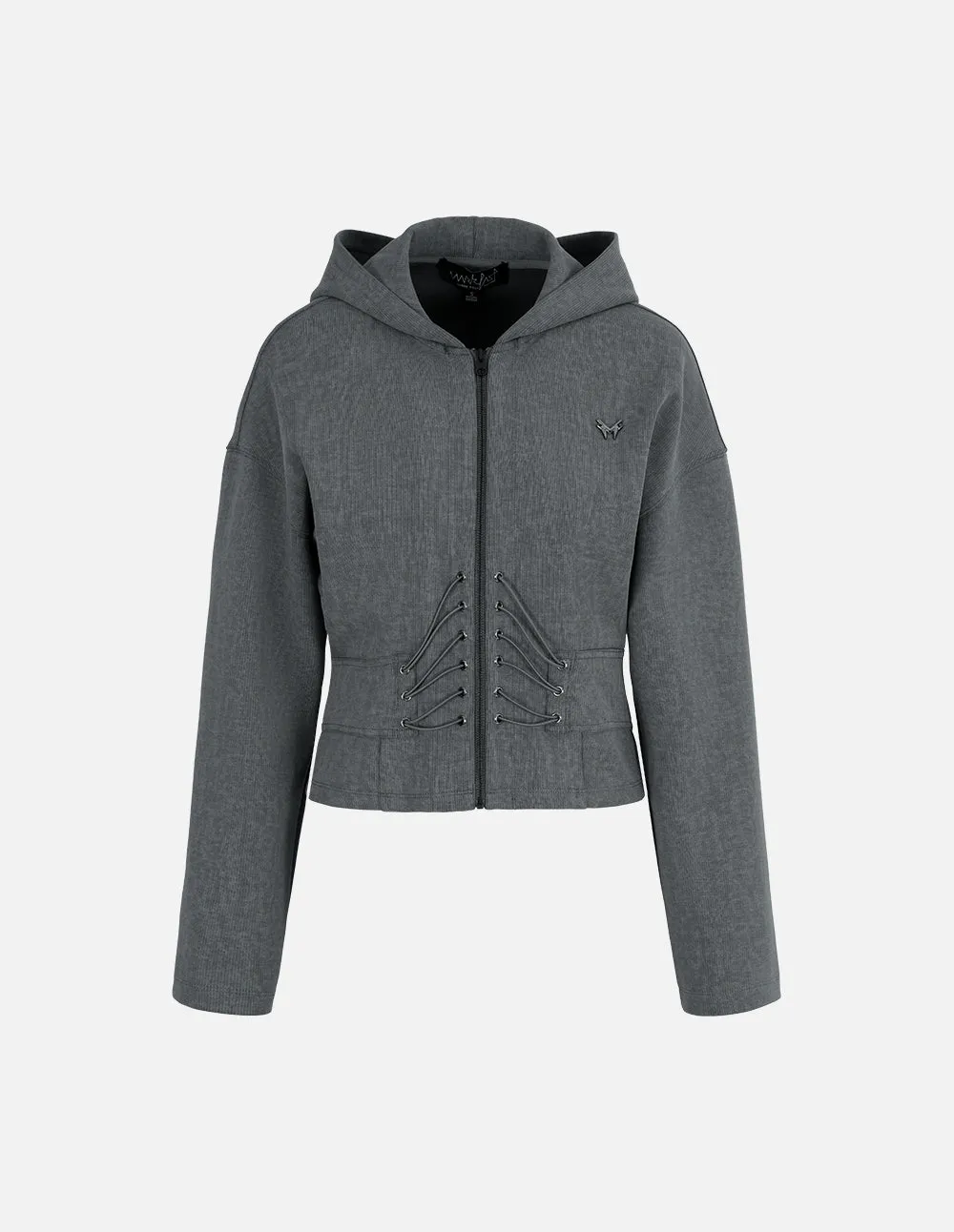 Spring Casual Loose Hooded Short Coat With Rope