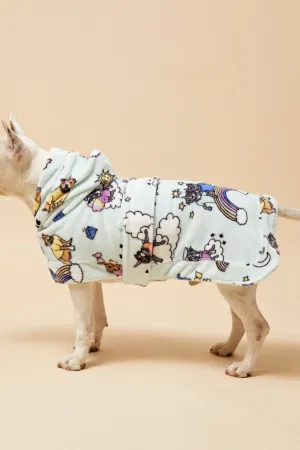 Stafficorns and Rainbows Dog Robe