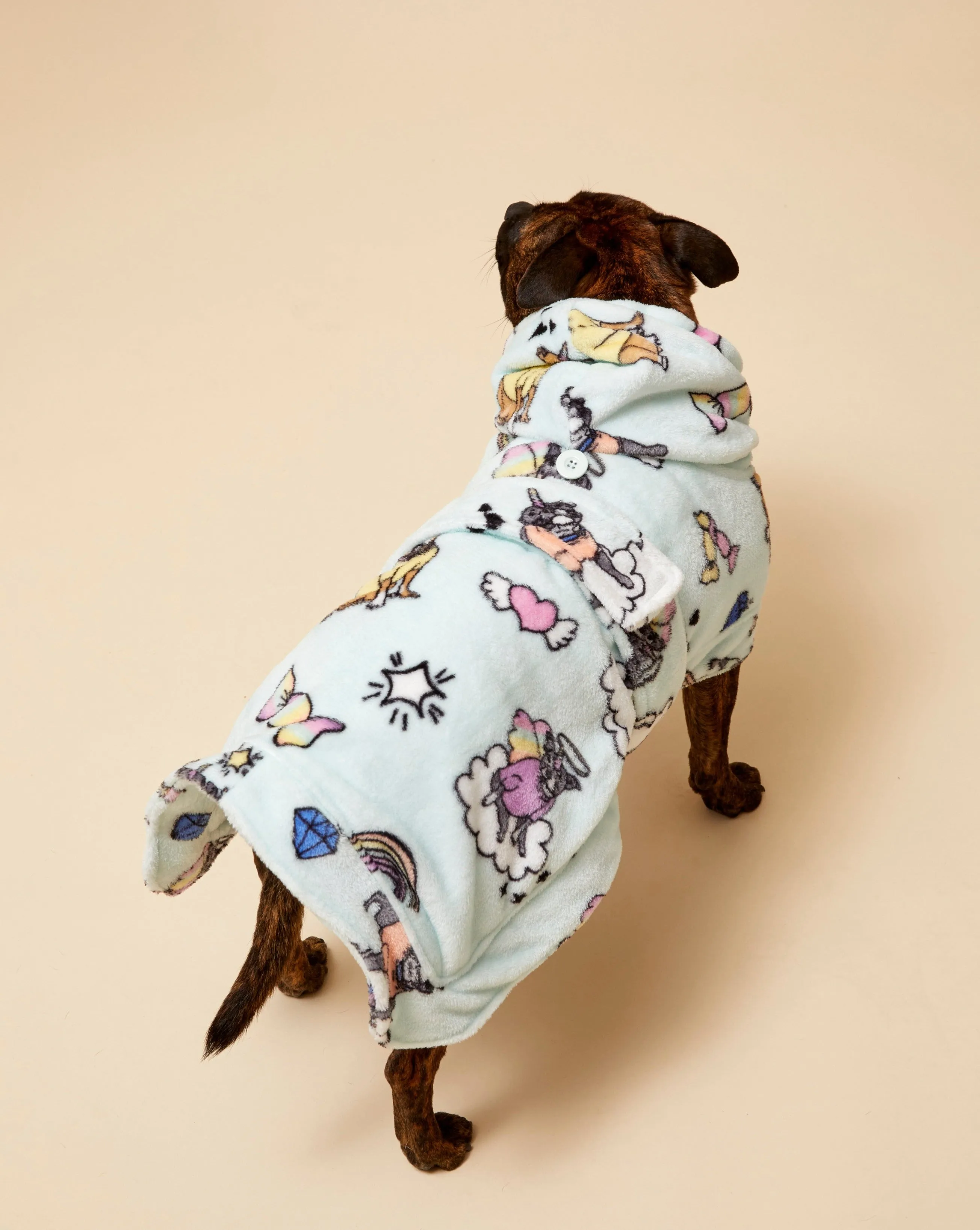 Stafficorns and Rainbows Dog Robe
