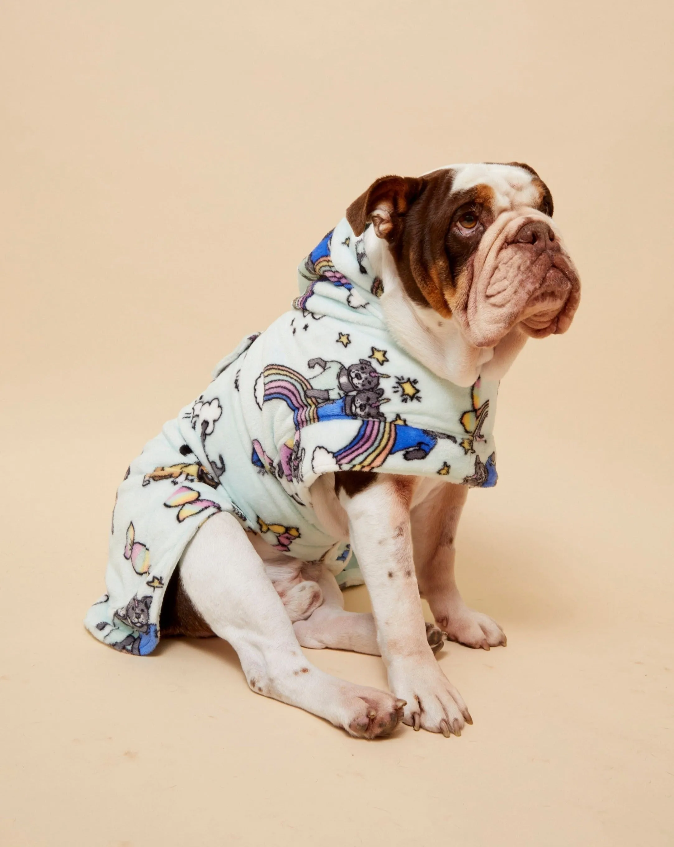 Stafficorns and Rainbows Dog Robe