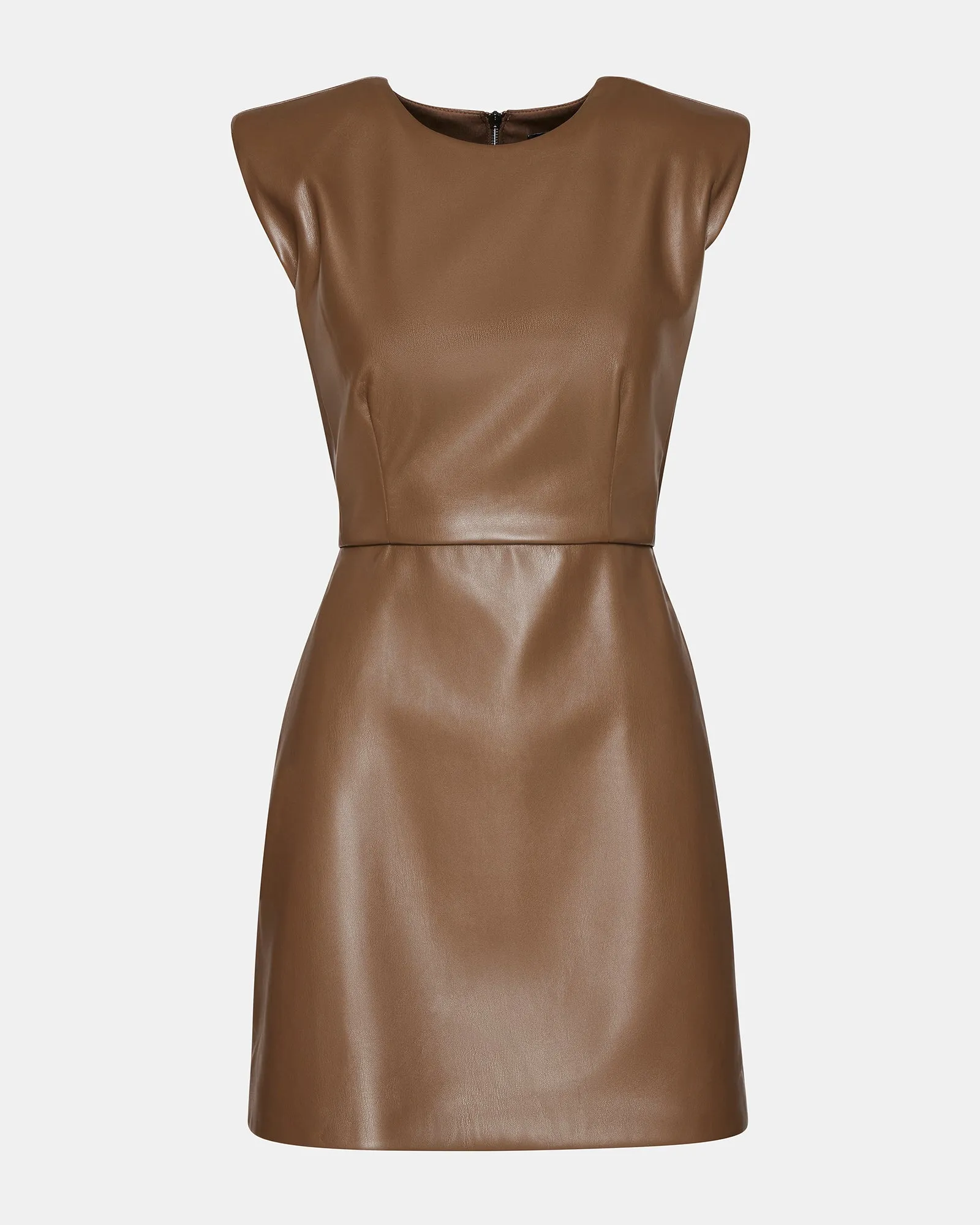 STE Belen Faux Leather Dress in Coco