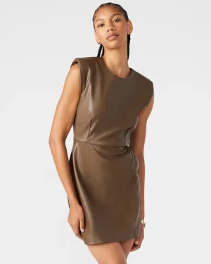 STE Belen Faux Leather Dress in Coco