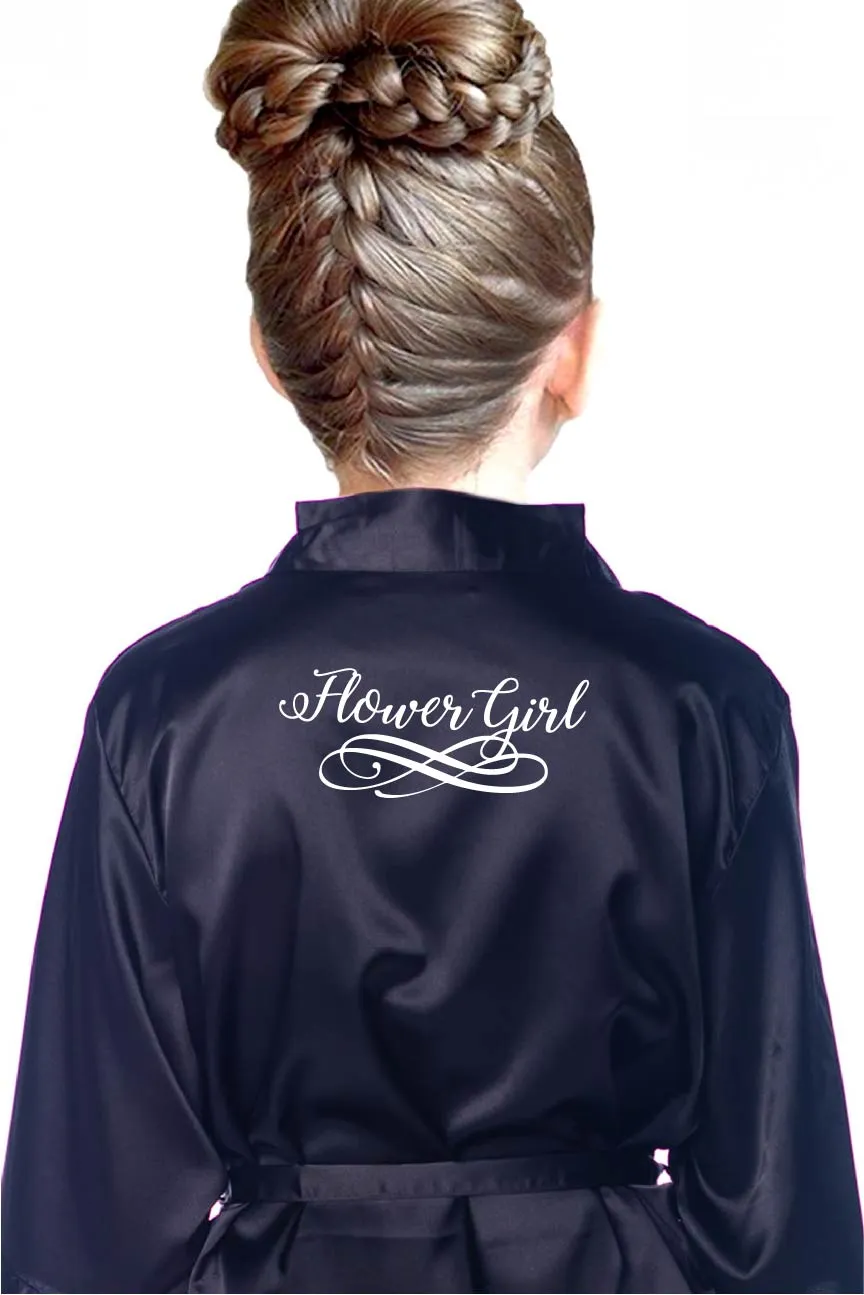 Swirly Style - Kids Flower Girl Robe