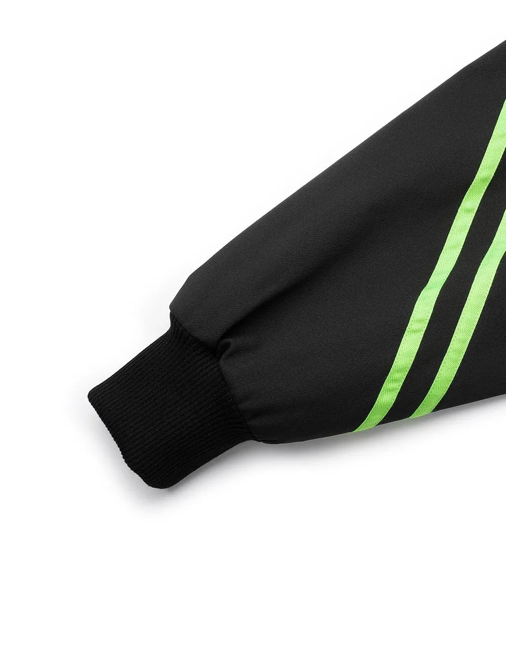 Unisex Black Fluorescent Ribbon Loose Jacket