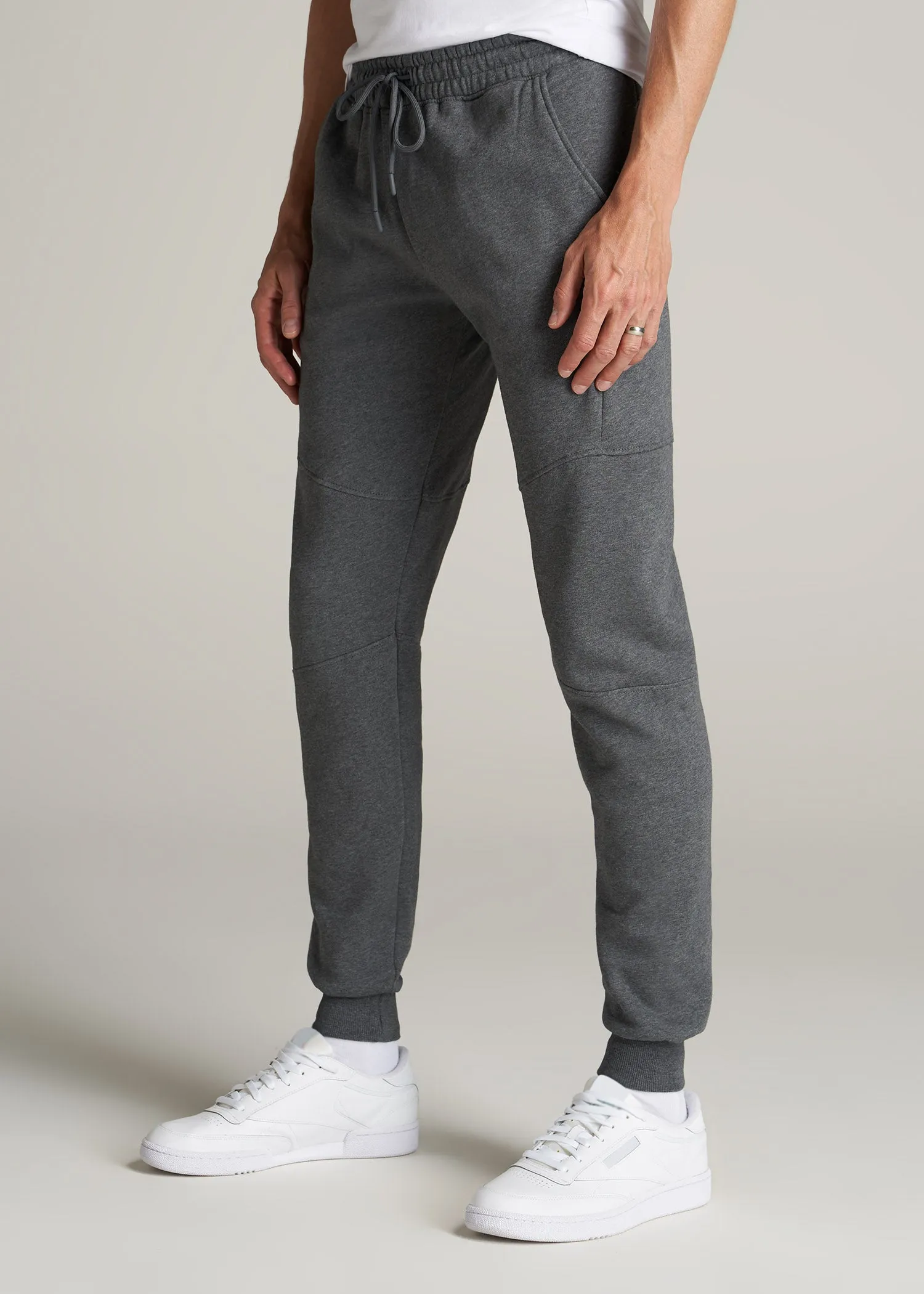 Wearever Fleece Joggers for Tall Men in Charcoal Mix