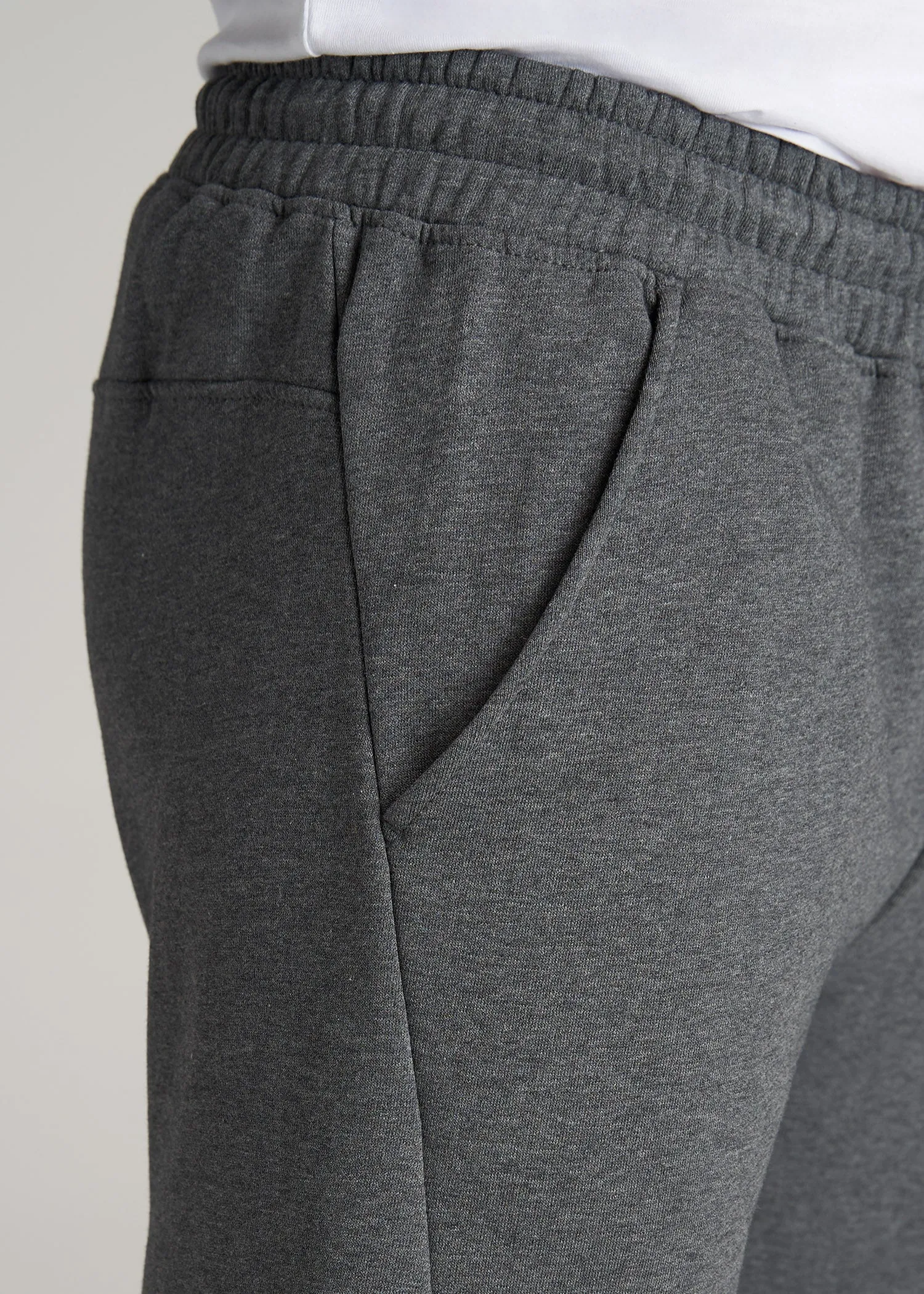 Wearever Fleece Joggers for Tall Men in Charcoal Mix