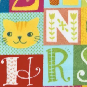 Winterfleece Prints Children - Alpha Blocks Multi Fleece Yardage