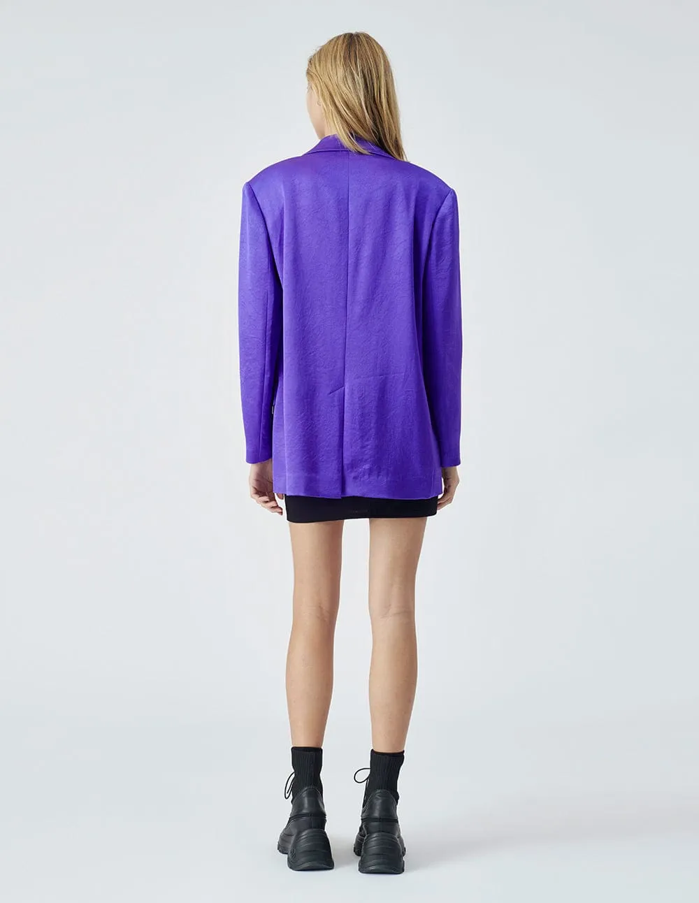 Women's Runway Style Purple Loose Suit Jacket