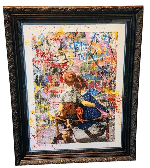 Work Well Together HPM Spray Paint Silkscreen Print by Mr Brainwash- Thierry Guetta